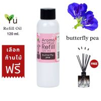 ขายดี? 120 ML. เลือกก้านฟรีกลิ่น BUTTERFLY PEA กลิ่นดอกอัญชัน กลิ่นหอมสะอาด กลิ่นหอมเย็นชื่นใจ | REFILL OIL