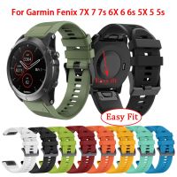 {zhiyun Watchshop}20 22 26มม. สายนาฬิกาซิลิโคนสำหรับ Garmin Fenix 7X 7 7S 6X 6 6S 5X 5 5S 3HR Forerunner 935นาฬิกา Quick Release Easyfit สายคล้องคอ