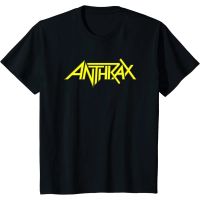 Anthrax – Anthrax เสื้อยืดคอกลม แขนสั้น ผ้าฝ้าย ลายโลโก้ สีเหลือง แฟชั่นฤดูร้อน