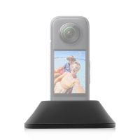 PULUZ ที่รองหน้าจอซิลิโคนสำหรับ Insta360 X3กล้องแอคชั่นแคมเมราพาโนรามาที่จับป้องกันชั้นวางแนวตั้งสำหรับเซลฟี่วิดีโอ