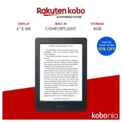 Rakuten Kobo Clara 2E eReader SleepCover Case - Black/Coral Reef