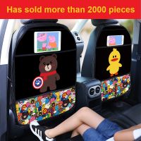 1PCS Car Seat Back Cover Protector For Kids Cartoon Car Anti Kick Mat With Bag Waterproof Car Seat Back Protector ต่อต้าน Kick Pad