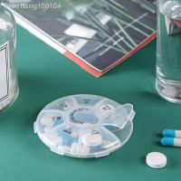 Mini Round Pill Box 7 Day Weekly Medicine Drug Tablet Dispenser Organizer Container Storage Outdoor Traveling Storage Box
