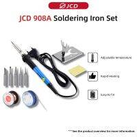 JCD 908A เครื่องเชื่อมเหล็ก6-In-1 60W อุณหภูมิที่ปรับได้เครื่องเชื่อมโลหะหน้าจอดิจิตอล220V หัวดินสอความร้อนเครื่องมือซ่อมแซม