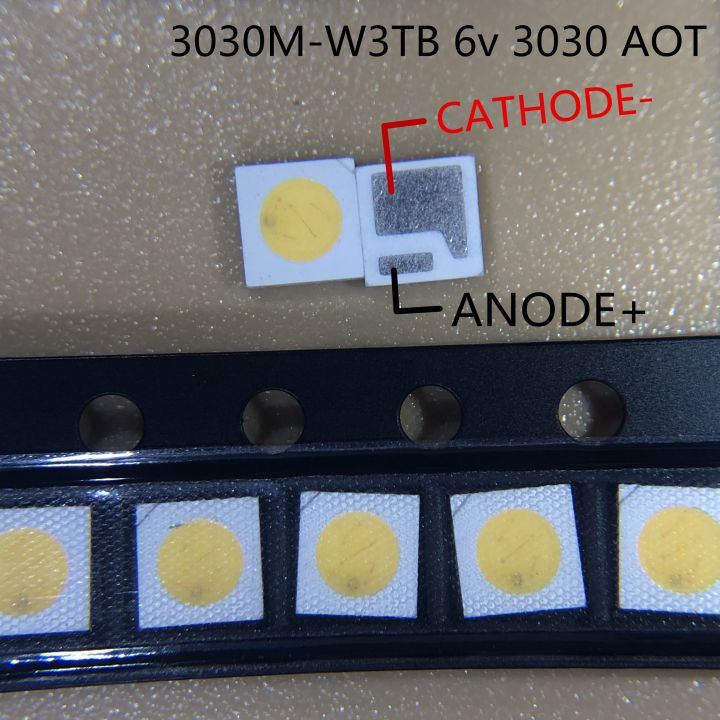 200pcs-for-led-lcd-backlight-tv-application-aot-led-backlight-1-6w-6v-3030-cool-white-lcd-backlight-for-tv-tv-application-electrical-circuitry-parts