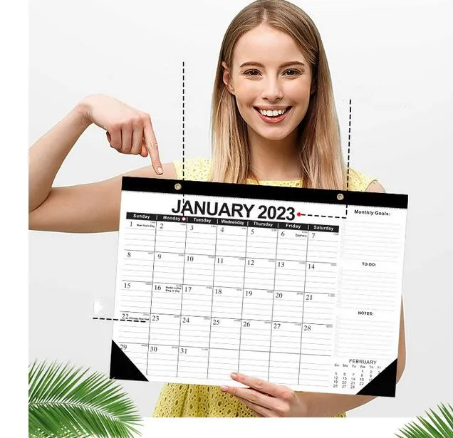 Desk Calendar 2022 2023 Monthly Pages 17 X 11 12 Inches Runs From