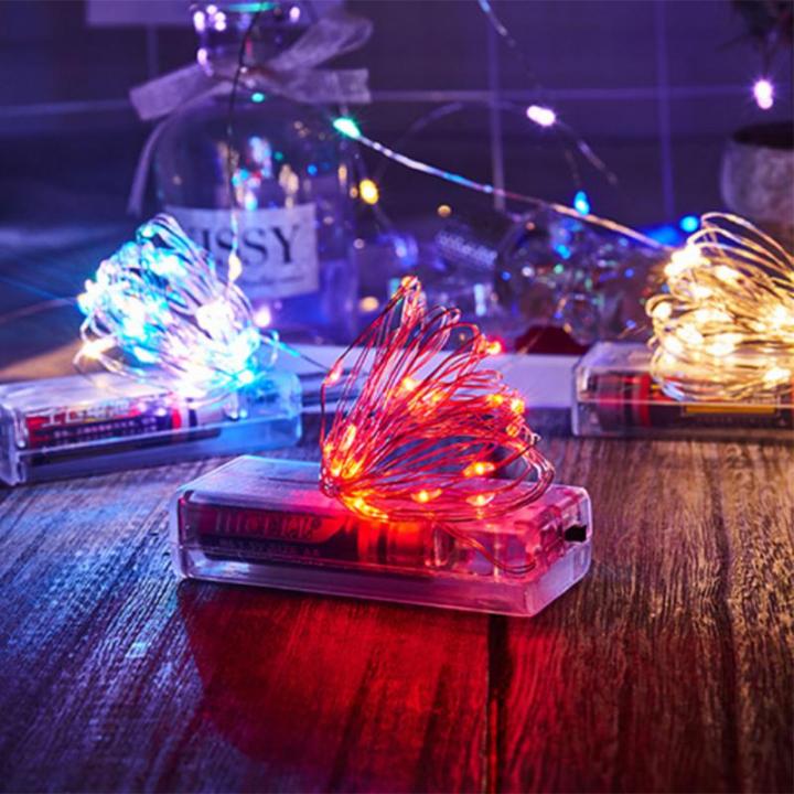 hot-30-led-fairy-โคมไฟทองแดงสายไฟกันน้ำ-garland-light-สำหรับคริสต์มาสหน้าแรกงานแต่งงานตกแต่งช่อดอกไม้-lights