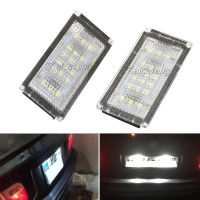 2ชิ้น Led สีขาวป้ายทะเบียนแสง LED C An BUS อัตโนมัติไฟท้ายรถยนต์จำนวนโคมไฟสำหรับ BMW 3-Series E46 M3 2D ยก2004 2005 2006