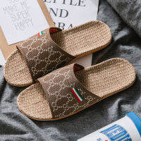 Linen Women Shoes Color Matching Leisure Indoor Floor Shoes Summer Slippers Ladies Open Toe Slippers Flat Shoes Womens Sandals