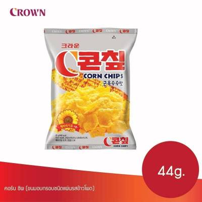 ขนมอบกรอบชนิดแผ่นรสข้าวโพด คราวน์ คอร์น ชิพ ขนมเกาหลี  Crown Corn Chip 44g 148g 콘칩군옥수수