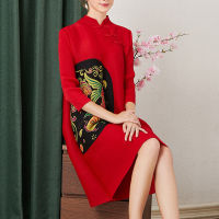 Lingying Folded 9610 [Spot] Trinity House One Large Size Dress Retro สไตล์ชาติพันธุ์2022ฤดูใบไม้ผลิและฤดูร้อนหลวมๆ