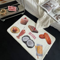 Creative Food Car Non-slip Girls Bedroom Bathroom Absorbent Floor Mat Ins Style Food Niche Design Realistic