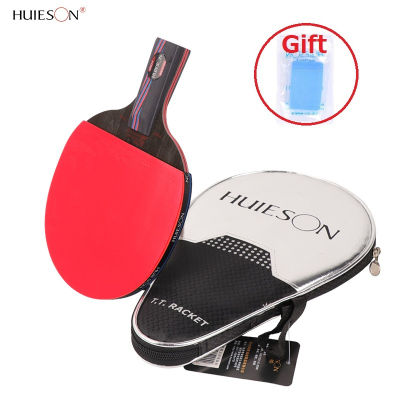 Huieson Nano Carbon Fiber 9.8 Table Tennis Racket Blade Powerful Pips-in Rubber Pingpong Paddle Competition Level Ping Pong Bat