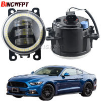 1คู่คุณภาพสูงสำหรับ Ford Mustang 2015 2017รถ LED หมอกโคมไฟ Angel Eye DRL ไฟวิ่งกลางวัน H11 12V