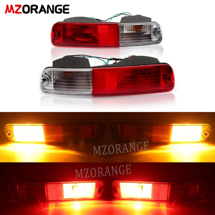 1 Pair Rear Bumper Light Reflector LED Brake Warning Lamp Fog Lights