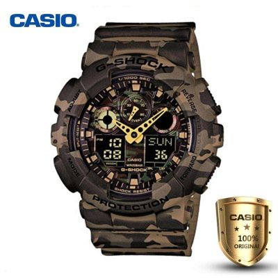 นาฬิกา Casio G-SHOCK นาฬิกาข้อมือผู้ชายแฟชั่น รุ่น GA-100CM-5A  กีฬาอิเล็กทรอนิกส์