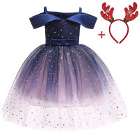 New Christmas Dress For Girls Sequin Costume Kids Dresses For Girls Princess Dress Children Evening Party Ball Gown 3 6 10 Year