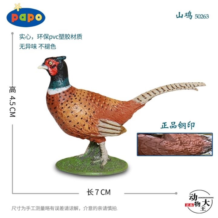 french-papo-2020-new-pheasant-pheasant-pheasant-simulation-plastic-animal-model-toy-ornament-50263