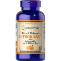 sure พร้อมส่ง*แบบซึมซับต่อเนื่อง 8 ชั่วโมง Puritan Pride Time Release Vitamin C-1000 mg with Rose Hips 250 tables