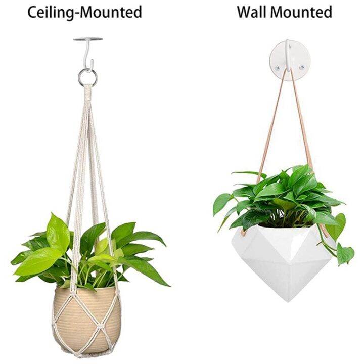 ceiling-hooks-for-hanging-plants-metal-heavy-duty-wall-hangers-for-planters-include-professional-drywall-anchors-8-pack