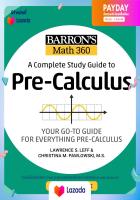 [หนังสือใหม่น่าอ่าน] Barrons Math 360 : A Complete Study Guide to Pre-Calculus: Your Go-To Guide for Everything Pre-Calculus (Barrons Math 360) (Paperback + Pass Code ST) [Paperback][พร้อมส่ง]