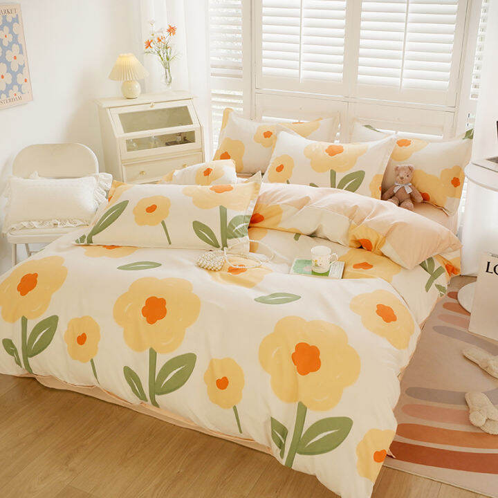 4 In 1 Single Bedsheet Queen Size Bed Sheet Canadian Cotton Bedsheet