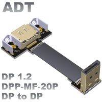 DP male to female female extension line displayport DP1.2 corner connection flat thin soft graphics card connection Cables