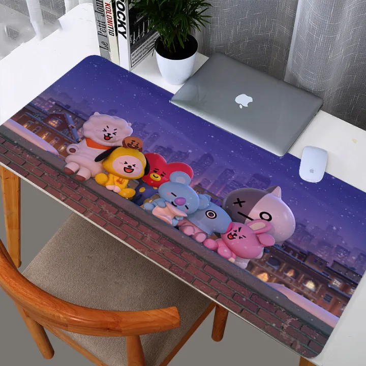 Bt21 3d Mouse Pad Gamer Pc Gaming Accessories Rubber Mat Big Mousepepad