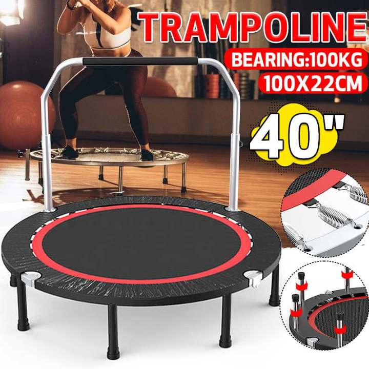 trampoline-แทมโพลีน-40-นิ้ว-สปริงบอร์ดกระโดด-เตียงกระโดด-สำหรับออกกำลังกาย-ที่จับเป็นทรงสี่เหลี่ยมจับถนัดมือ-รับน้ำหนัก-300kg-ขจัดเซลลูไลท์-สปริงบอร์ดเด็ก-ที่กระโดดออกกำลังกาย-แทมโพลีน-แทรมโพลีนใหญ่-เ