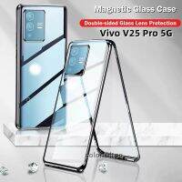 เคสสำหรับ Vivo ป้องกันทุกส่วนของเครื่อง360องศา V27Pro V27 V25 Pro 5G V25Pro 2022เคสโทรศัพท์กันกระแทกแบบฝาพับสองด้านกระจกเทมเปอร์เคสโทรศัพท์แบบแข็ง