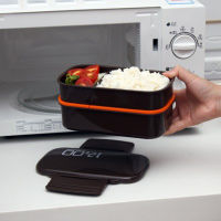Large Capacity 1400ml Double Layer Plastic Lunch 12:00 Microwave oven Bento Food Container Lunch BPA Free