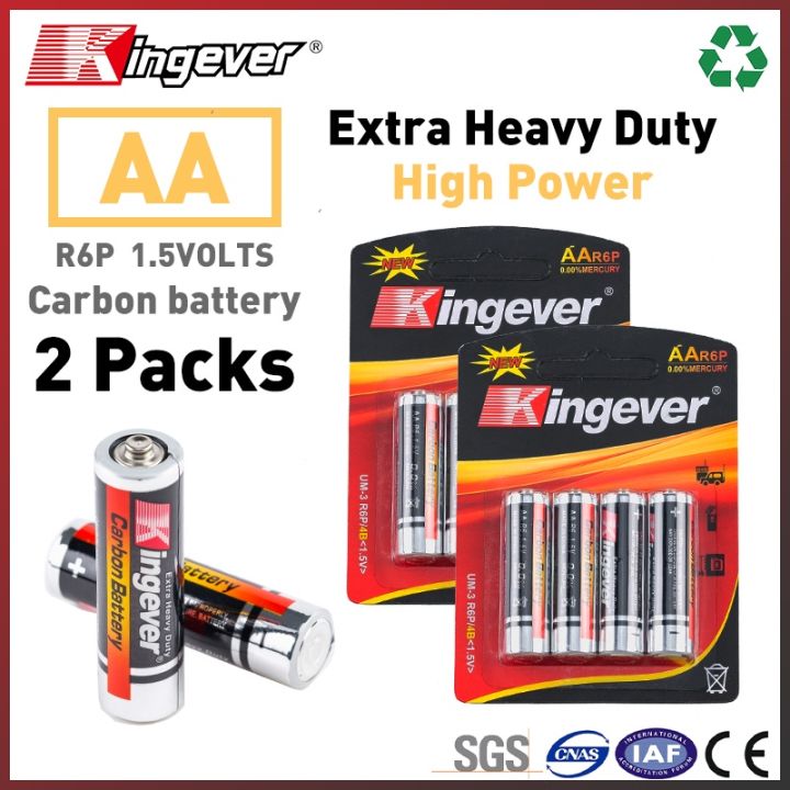 Kingever Extra Heavy Duty High Power Aa R6p Battery 4pcspack Lazada Ph