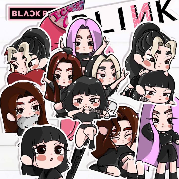 【Hagoya Stationery Stor】 BLACKPINK Chibi Stationary Tumbler Stickers ...