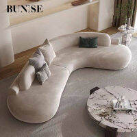 Bunise  โซฟาแฟชั่น เก้าอี้นั่งเล่น โซฟาปรับนอน ห้องรับแขก 4ที่นั่ง​ ZJSF-1 300 x 220 x 70CM