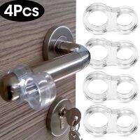 【LZ】 1/4Pcs Transparent Door Stops Punch-free Anti-collision Ring Door Handle Buffer Wall Protector Kitchen Bedroom Bumper Door Guard