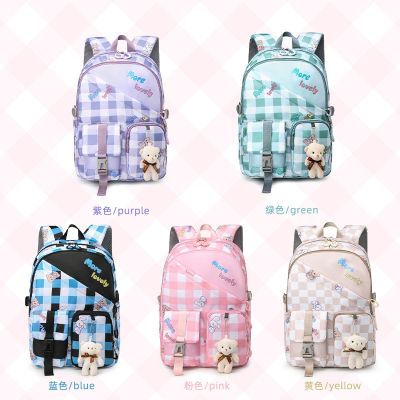 ✥☇ New childrens cartoon primary school school bag fourth grade primary school student school bag girl ultra-light and burden-reducing spine protection backpack