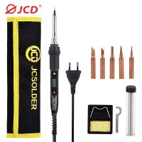 ☎卐 JCD Electric soldering iron 80W LCD Digital Display Adjustable temperature soldering iron tips 220V/110V Welding solder tools