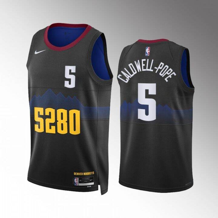 【high Quality】2023-24 Men's New Original Denver Nuggets #5 Kentavious 