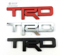 โลโก้ โตโยต้า แต่งรถยนต์  ทีอาร์ดี Size: 125*35mm TRD Logo Car Auto Side Rear Trunk Emblem Badge Sticker Decal Toyota altis vitz yaris innova wish camry vigo fortuner