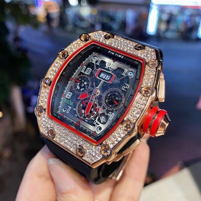 【Hot seller】 Brand explosion Richard fashion multi-functional automatic non-mechanical watch mens high-end handsome large dial