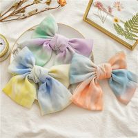 2022 New Tie Dye Mix Color Bow Hair Clips Tassel Hairband Girls Hair Scrunchies Ties Fashion Hair Accessories 4 Styles