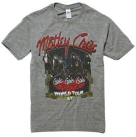 Motley Crue หญิง,หญิง,หญิง T เสื้อใหม่ Heather สีเทาอย่างเป็นทางการแขน Boy ฝ้ายผู้ชายเสื้อยืด TOP TEE