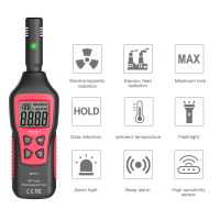 FUYI EMF Meter Electromagnetic Radiation Detector Household Handheld High Precision Electromagnetic Wave Radiation Tester Radiation Monitor FY876 Red