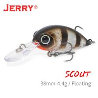 【YF】◕  Jerry Scout Crankbait Deep Diving Crank Hard Baits 38mm 4.4g Wobbler Bass Perch Plastic Artificial Floating Fishing