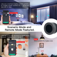 3V ZigBee TUYA Smart Home Scene Switch App รีโมทคอนลปุ่มลูกบิดไร้สายสุ่มวางสวิตช์ฉากโดยไม่ต้องใช้แบตเตอรี่