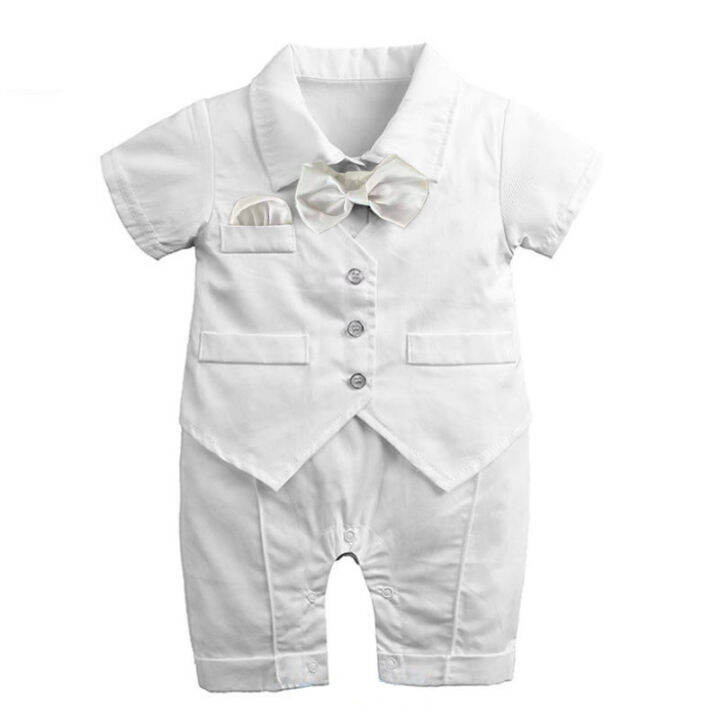 Baptismal Clothes for boy Formal Romper Gentlemen Jumper Terno Tuxedo ...