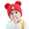 Baby beanie hat baby knitting beanie adorable winter baby knitted hat with - ảnh sản phẩm 5