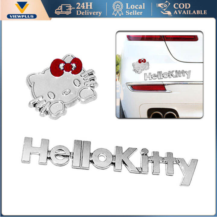 Kawaii Sanrio Car Stickers Cute Hello Kitty Cartoon Rearview Mirror