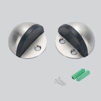 1x Stainless Steel Rubber Door Stops Floor Mounted Door Stopper Hidden Door Holders Door Hardware Locks