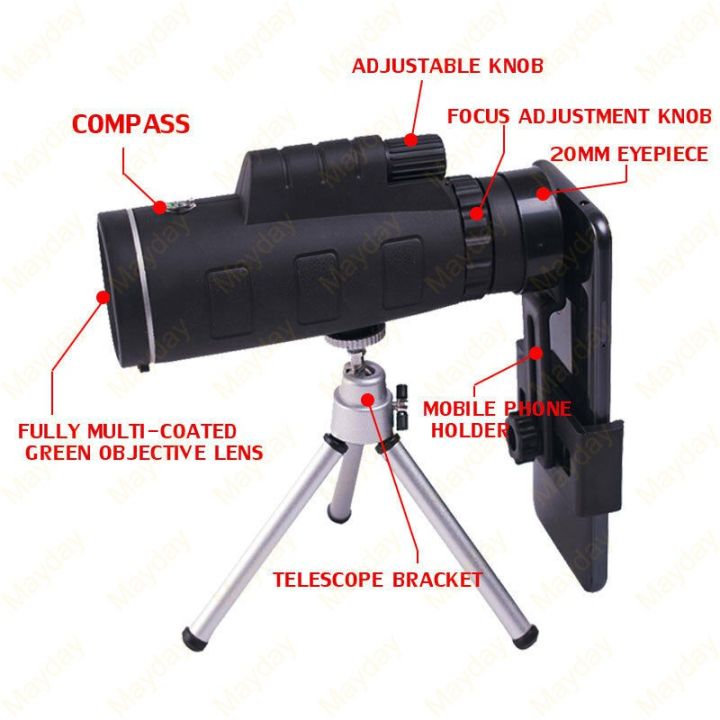 กล้องส่องทางไกล-กล้องดูนก-กล้องส่องทางไกลแบบตาเดียว-40x60-mini-portable-night-vision-hunting-monocular-powerful-camping